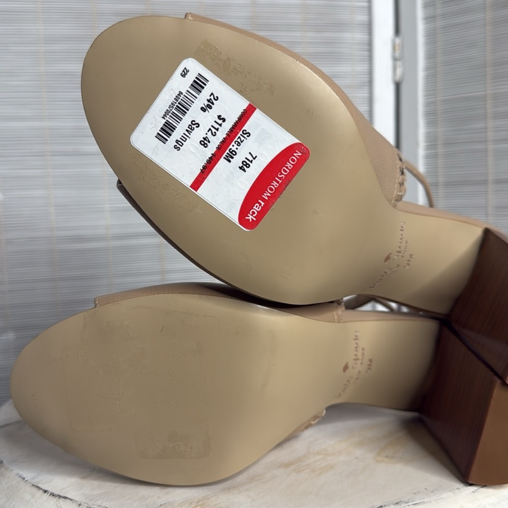 NWT Kate Spade Mallorca block heel peep toe sandals - Picture 9 of 11